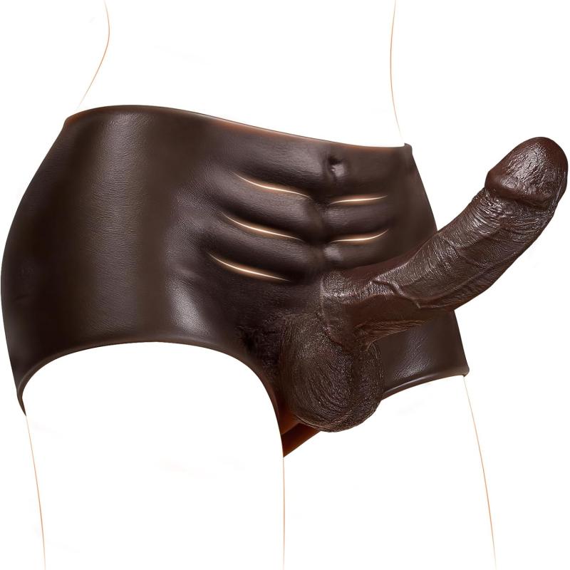 حزام رباط بعضو صناعي 18.5 سم - سيليكون مرن قابل للثني للأزواج والمثليين